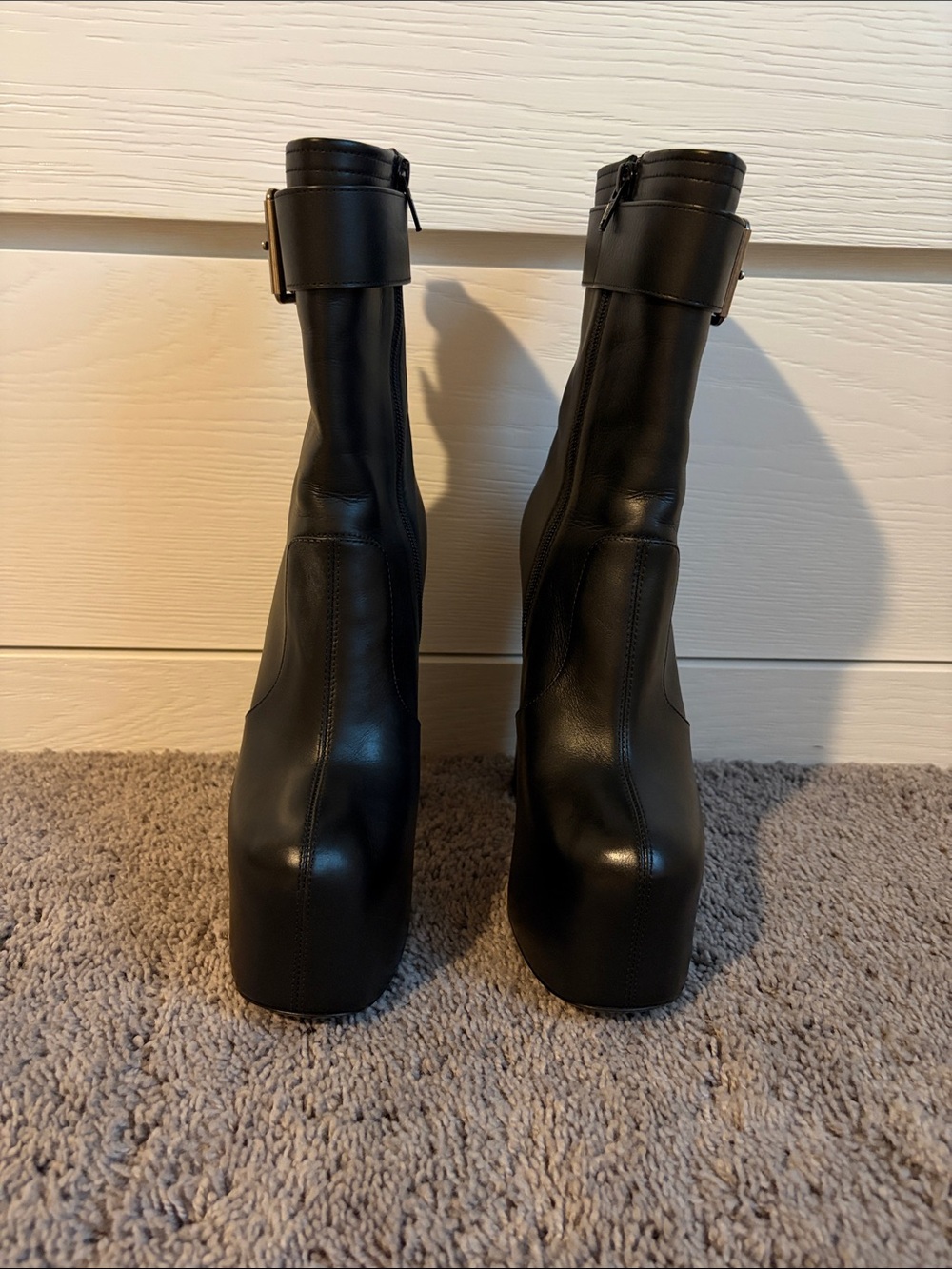 Saint Laurent Black Platform Boots